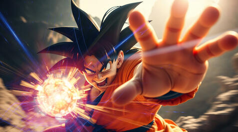 Goku Blast. Wallpaper Design for a Dragon Ball Fans.