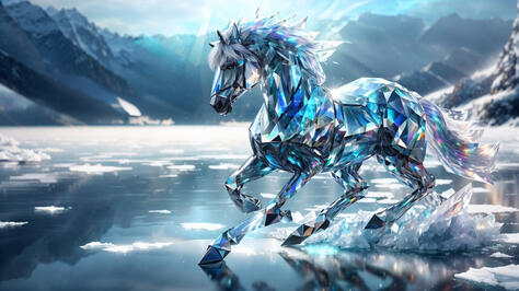 Crystal Horse. Youtube Cover for Children Story Channel.